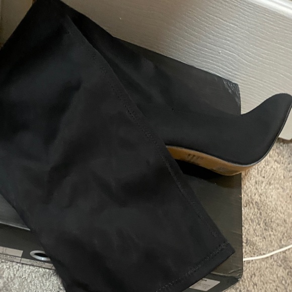 Fashion Nova Gleamon Black Over the Knee Boots - Picture 3 of 12